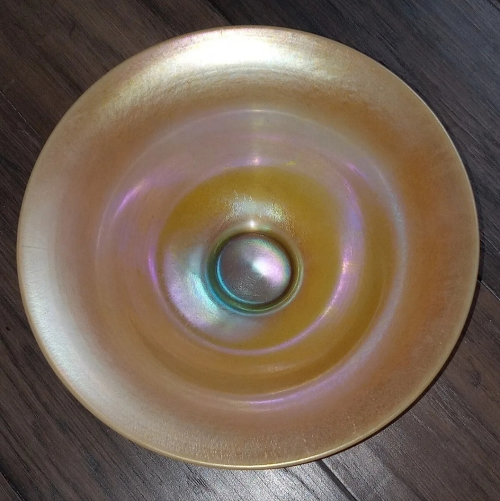 SOLD! Antique Steuben Calcite Aurene Iridescent Art Nouveau Glass Bowl- 1920's